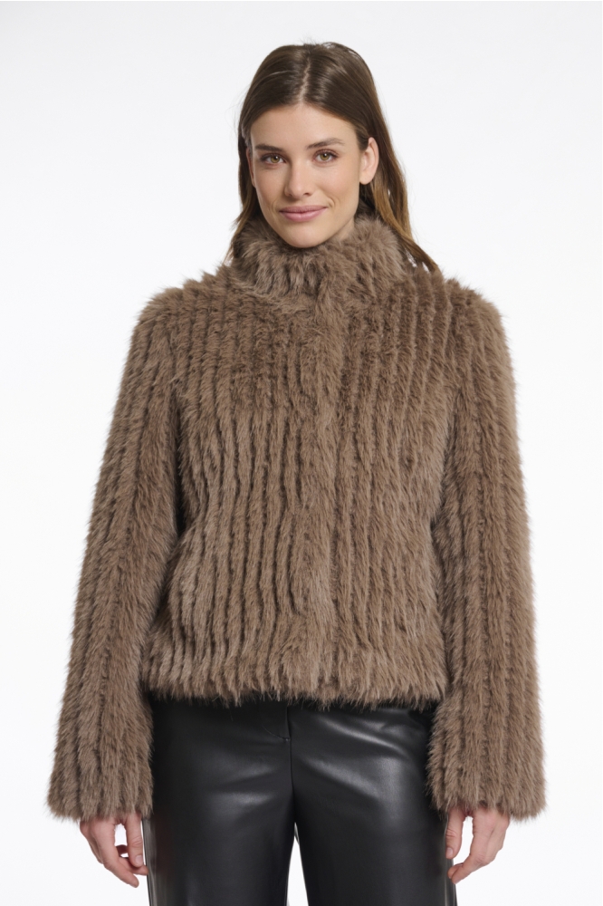JACKET WITH CLOSURE FAITH 7002511 10868 toffee